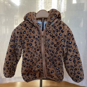 Little Me Brown Leopard Print Kids Jacket